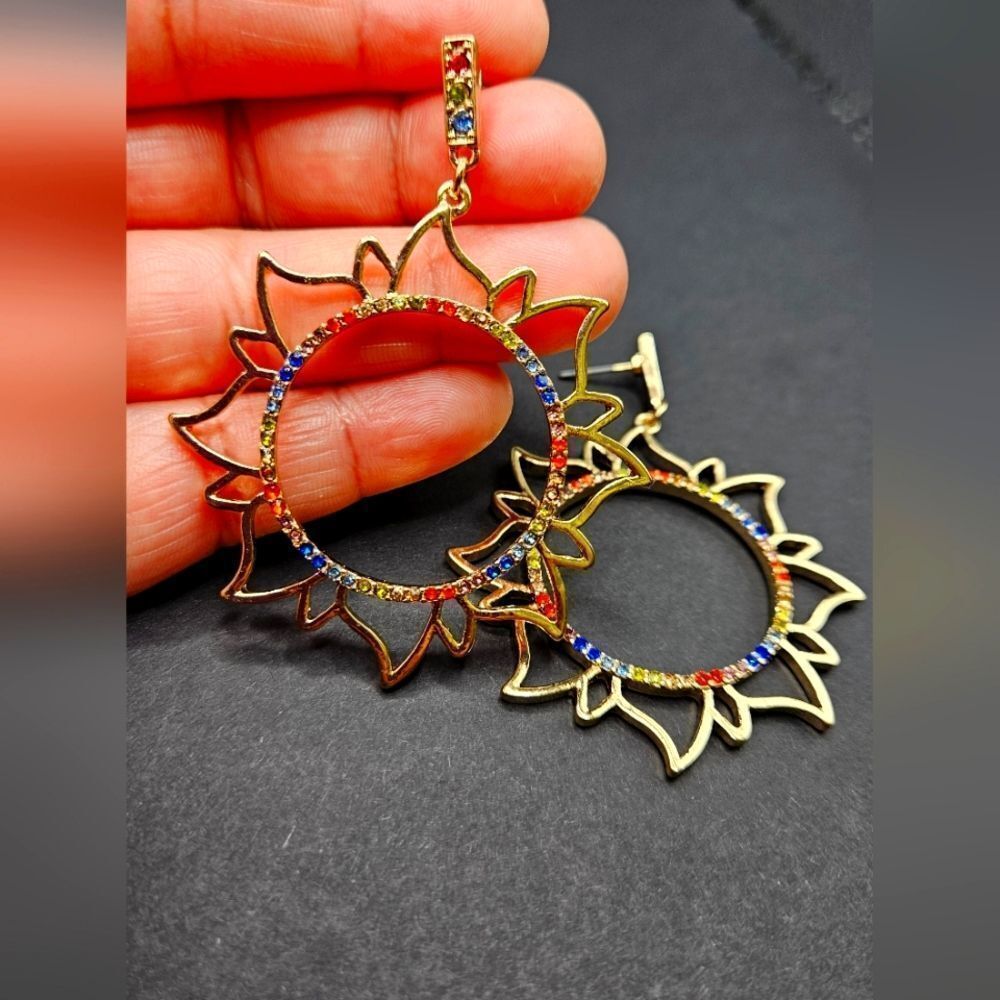 Sun Earrings Beautiful Colorful